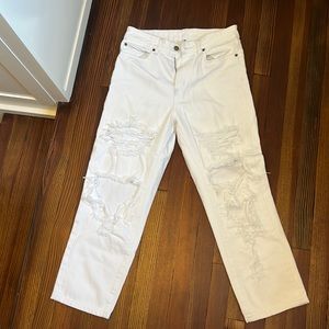 White Carmar boyfriend jeans